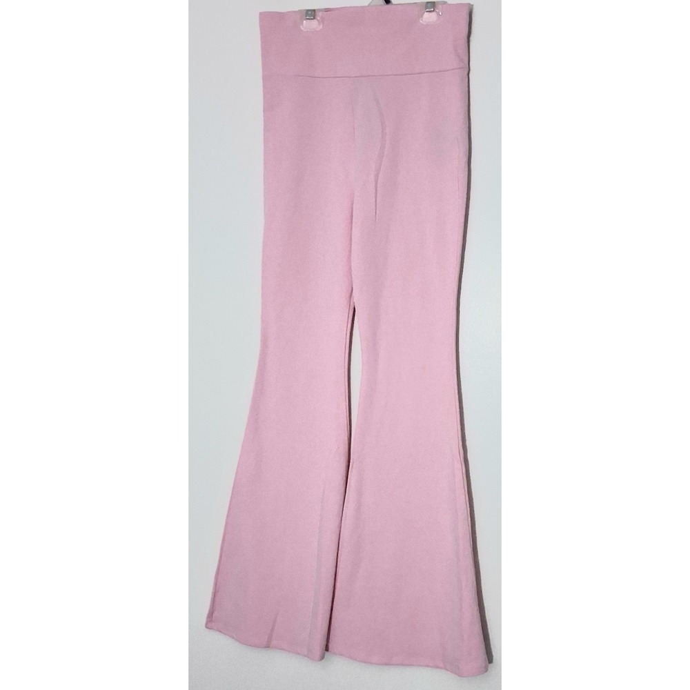 Edikted Naomi Flare Pants Women's Size‎ Medium Light Pink Hippie Bohemian NEW